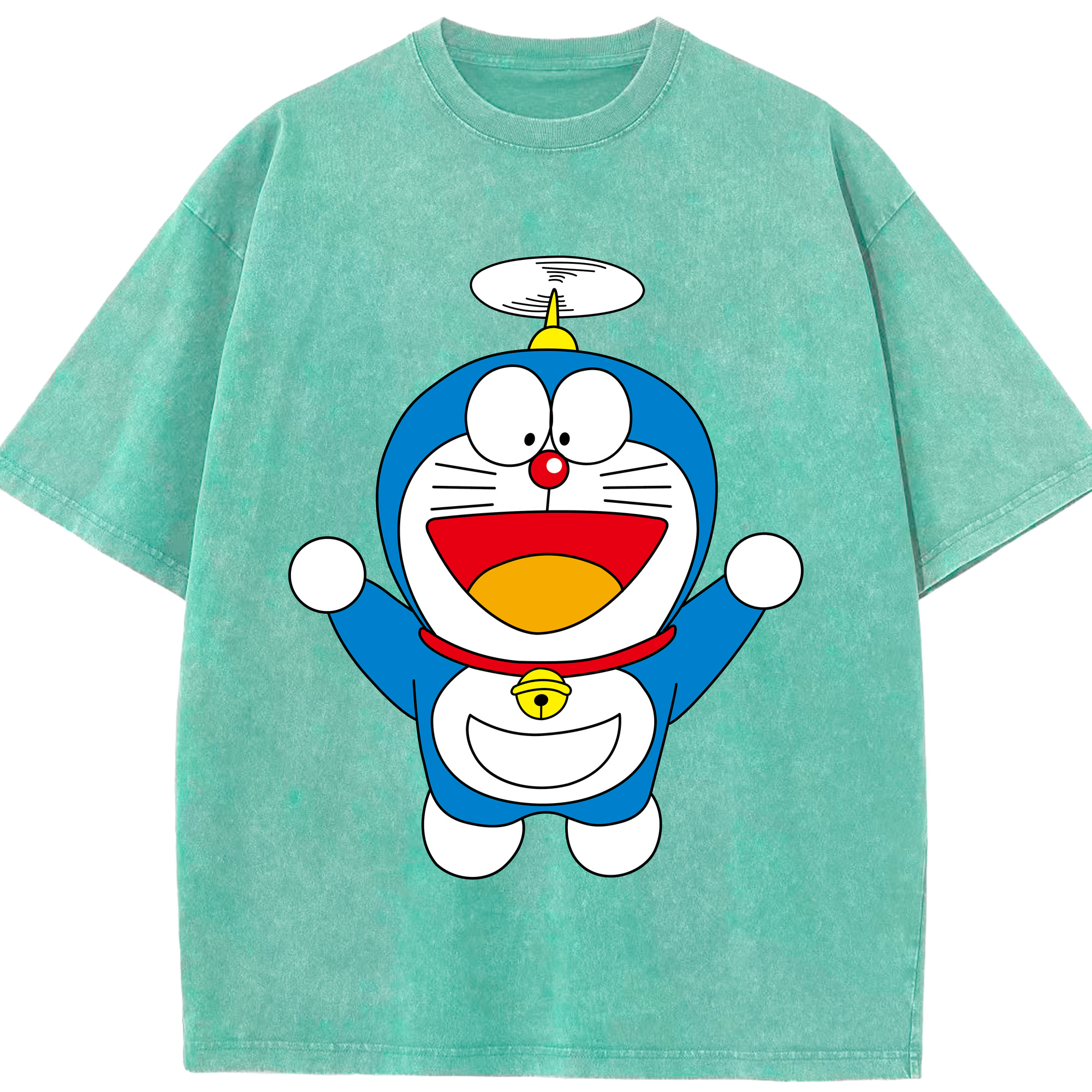 （画像用） ドラえもん Doraemon 綿100% ヴィンテージ風 半袖Tシャツ（フロントプリント）